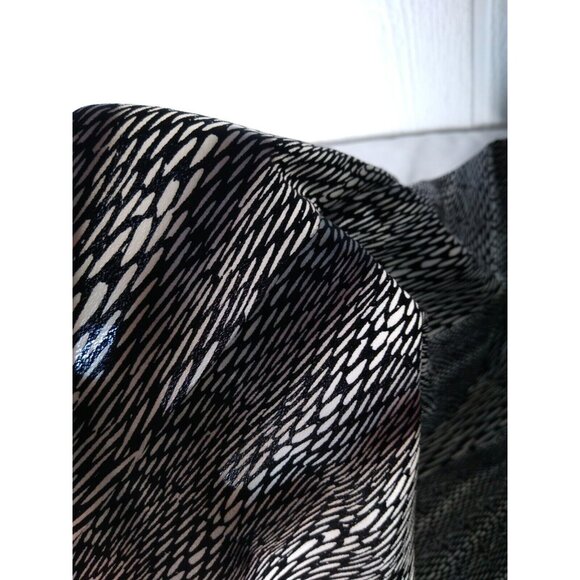 Worthington Skirt Women's M Black & White Geometric Maxi Long High Slit Pockets - Picture 8 of 8